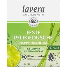 Gel de dus solid cu lime bio si zitronegrass bio Happy Freshness - 50 g