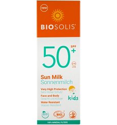 Lapte de soare cu protectie solara pentru copii, SPF 50+, 100 ml Biosolis