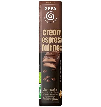ECO/BIO Baton de ciocolata umplut cucrema espresso, 37.5gr