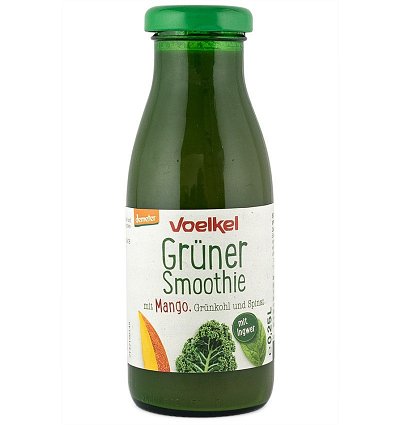 Smoothie verde bio cu mango, varza kale si spanac, 250 ml VOELKEL