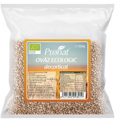 Ovaz Bio decorticat, 500 g