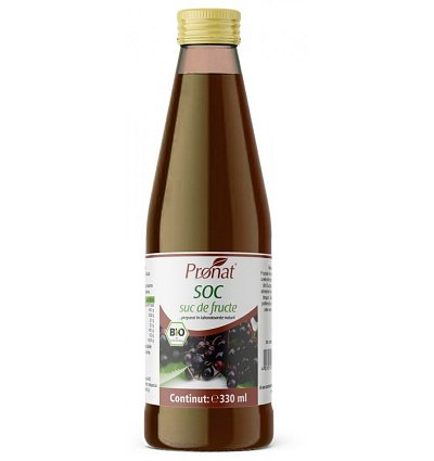 Suc de soc 100%, bio, 330 ml Medicura