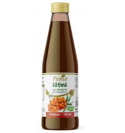 Suc de catina alba 100%, bio, 330 ml Medicura
