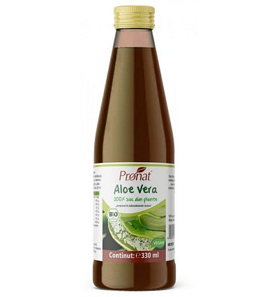 Suc de aloe vera 100%, bio, 330 ml Medicura