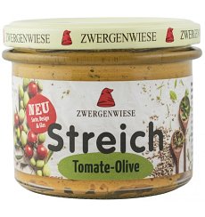 CREMA TARTINABILA BIO VEGETALA CU ROSII SI MASLINE 180 G ZWERGENWIESE