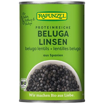 Linte beluga bio neagra in conserva - 400 g