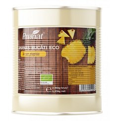 ECO/BIO Compot de ananas in suc propriu fara adaos de zahar, 3/1.3kg