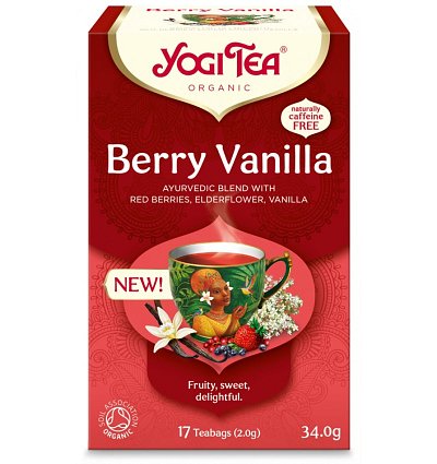 ECO/BIO Ceai de fructe de padure si vanilie Yogi Tea, 34 gr
