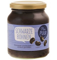 ECO/BIO Fasole neagra fiarta, in borcan 350gr