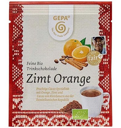 ECO/BIO Ciocolata calda cu portocale si scortisoara, 15gr